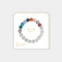 Beatitudes Frosted Glass Stretch Bracelet - Multi/Clear